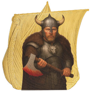 Erik Bloodaxe - Waves of the Vikings - NAVE VIKINGHI reverse gilded copia